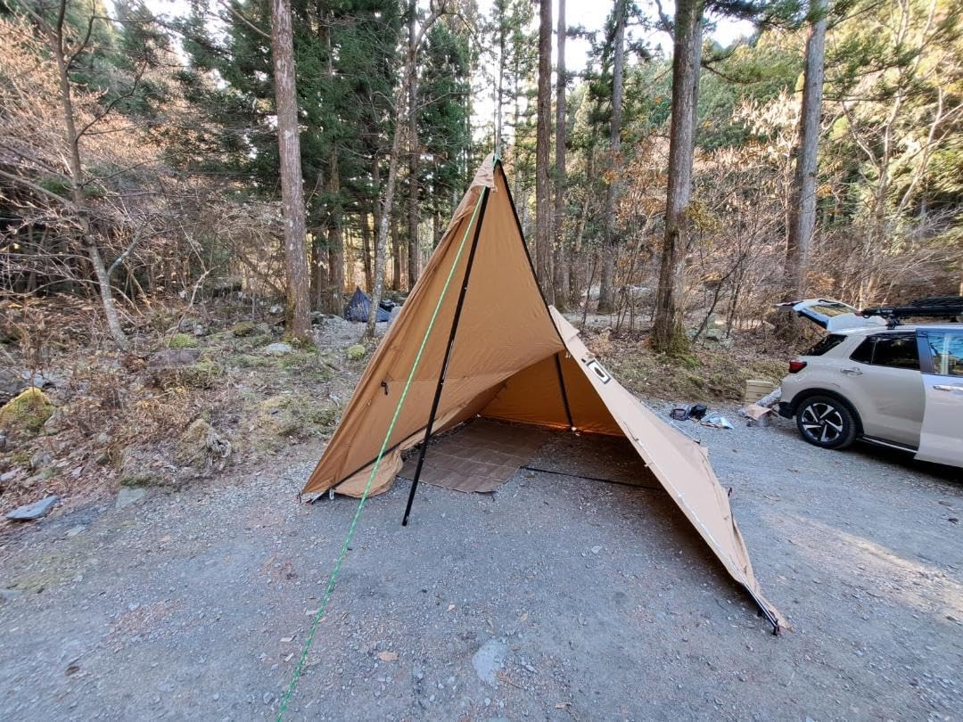 Amazon.co.jp: ソロ・デュオ用テント 1-2人用 シェルター ティピ