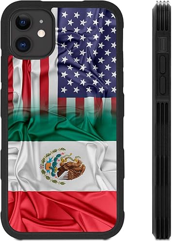 Miniatura 1 de Funda protectora de TPU de goma TPU para iPhone 11 de 6.1 pulgadas, con la bandera mexicana americana, chicano, hiper choque, (iPhone 11 de 6.1