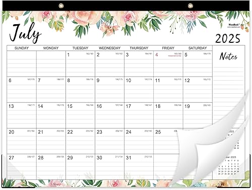 Calendario de escritorio 2025-2026 – julio 2025 – diciembre 2026, calendario de escritorio mensual grande de 18 meses, 14.6 x 11.5 pulgadas,