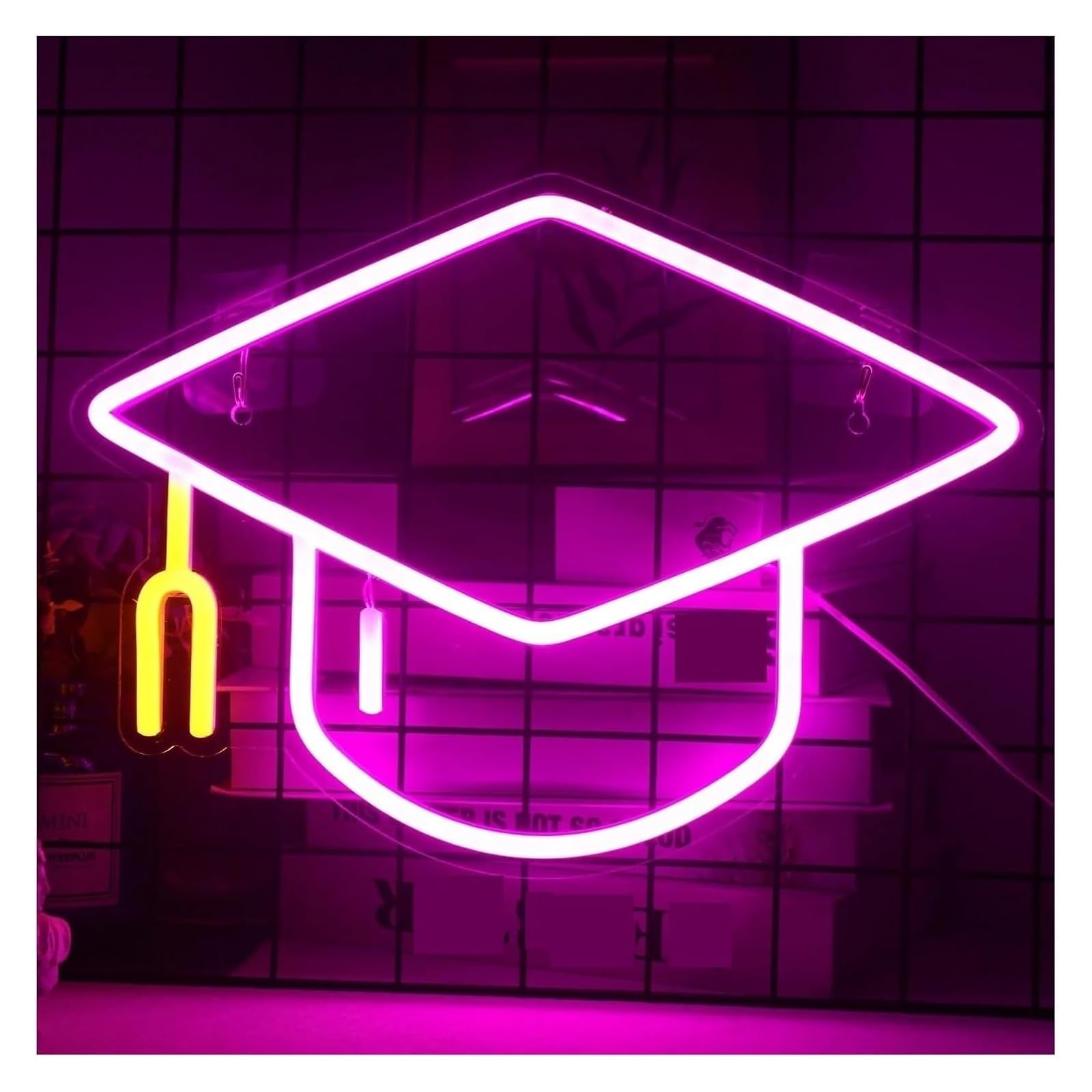 Lámpara LED Neón Decoración de luz neón con letrero LED gorra soltero en acrílico para cumpleaños bar tienda dormitorio