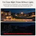 4MP 2.5K Caméra de fenêtre sans fil, rechargeable à l'intérieur HD Caméra de sécurité à la maison, 2.4GHz WiFi, vision nocturne en couleur, AI Détection des mouvements, Anti-Glare, Pas de câblage, Mont à Cling statique Pas de résidu