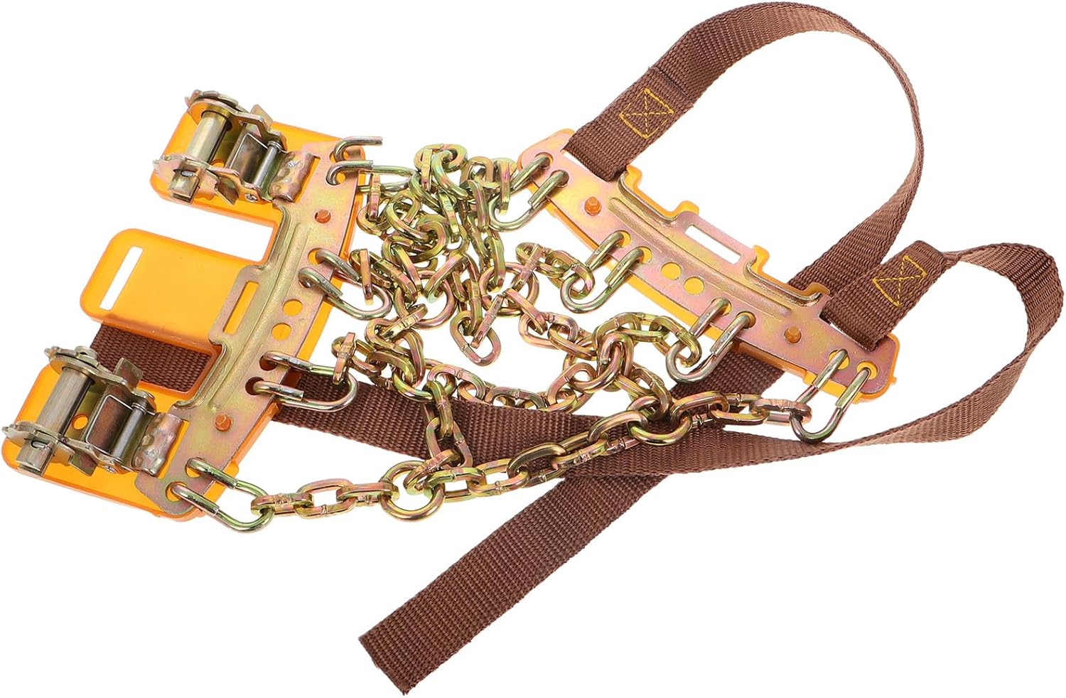 NUOBESTY Adjustable Manganese Steel Snow Chains for Car and Suv Tires 165-205mm, Universal Emergency Anti-skid Traction Chains for Snow, Mud, and Ice Driving