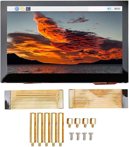 Diyeeni 4.3 Inch QLED Touchscreen for RasPi, Capacitive 5 Point Touch, 160 Viewing Angle, 800x480 Resolution, Power Saving, Compatible for Ubuntu