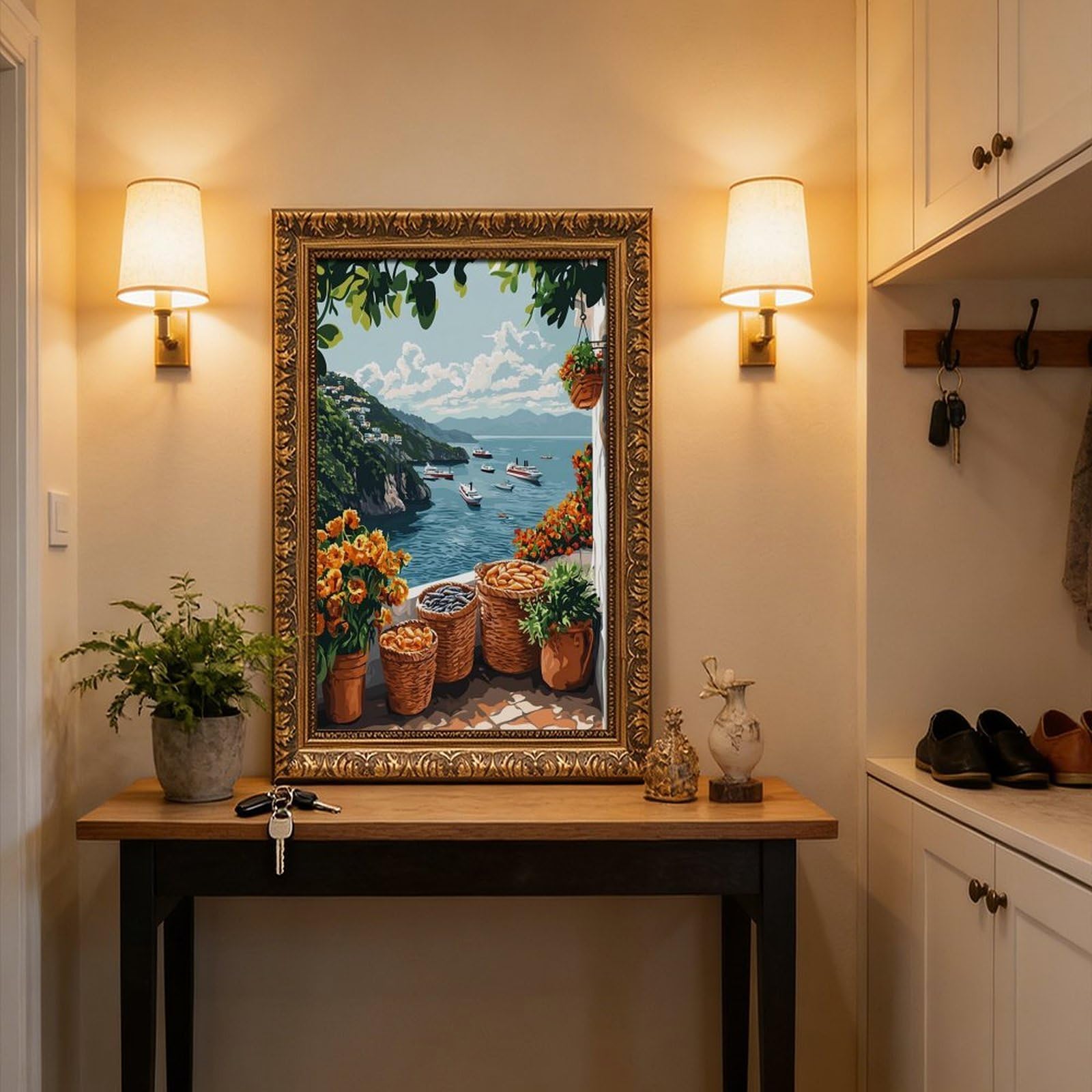 Batam Balkonkorb, Sardellen-Bananenchip-Poster, Leinwand-Poster, Schlafzimmer, Dekoration, Landschaft, Büro, Raumdekoration, Geschenk, 50,8 cm L x 76,2 cm B