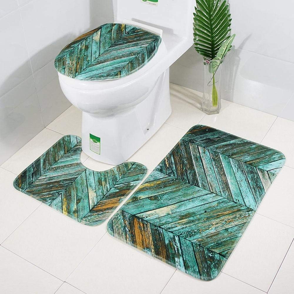 Buy InSense Demiawaking Bathroom Mats Sets 3 Pieces Non Slip Green