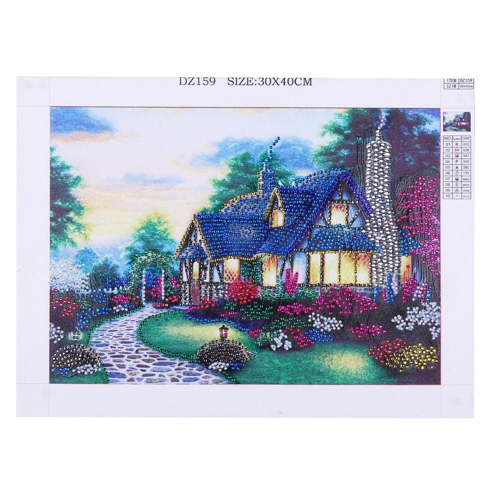 CALANDIS Special Shaped Diamond Painting Partial Drill Cross Stitch Crafts House 1