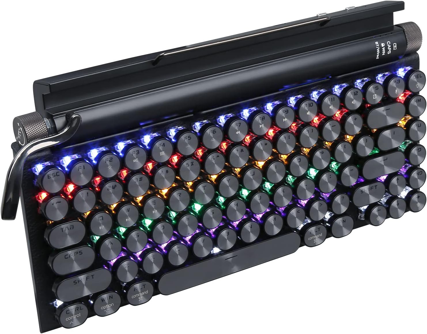 RAZEAK Teclado inalámbrico para máquina de escribir, teclado retro ...