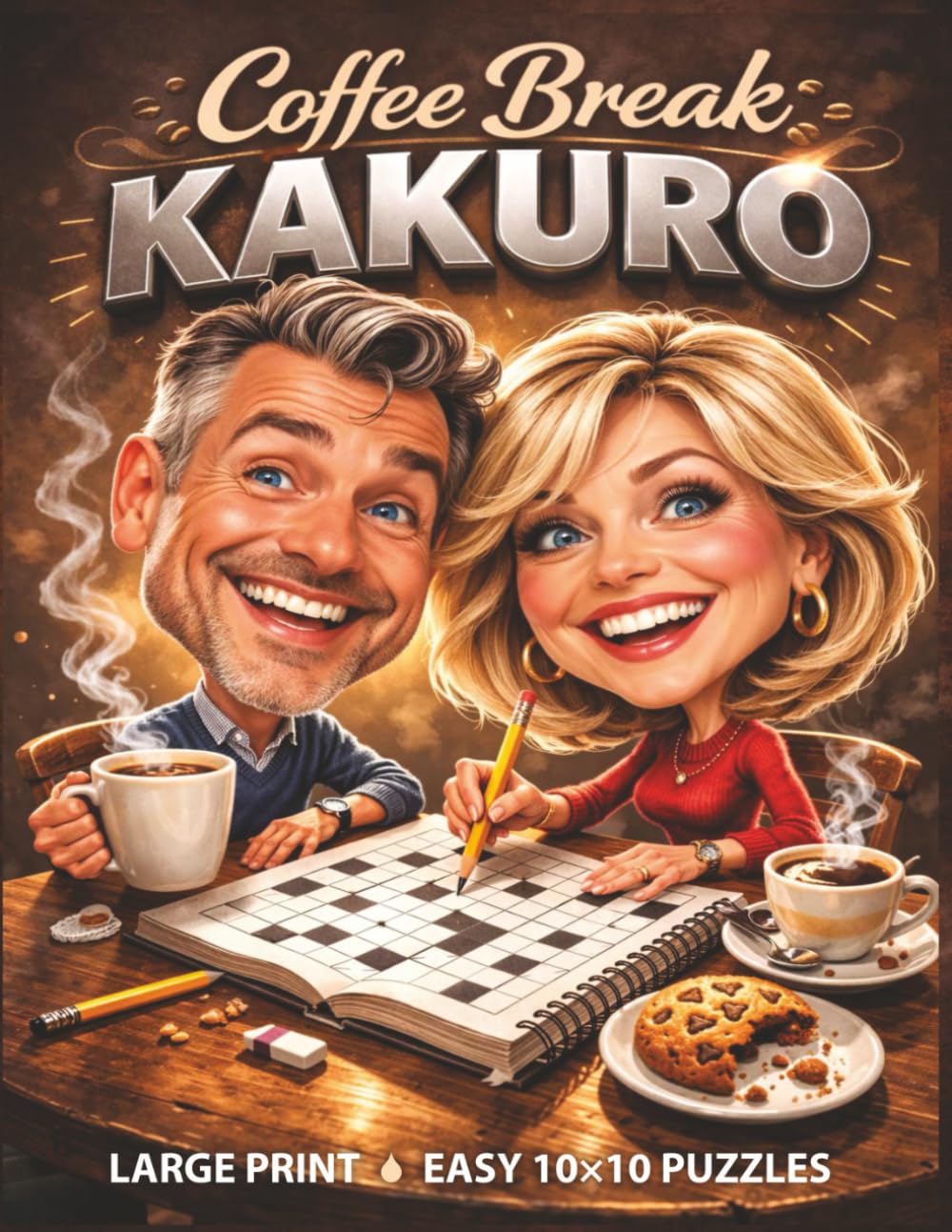 Coffee Break Kakuro Puzzle Book: Large Print Easy 10x10 Logic Challenges for Adults with Solutions for a Relaxing Break (Kakuro Logic Series)