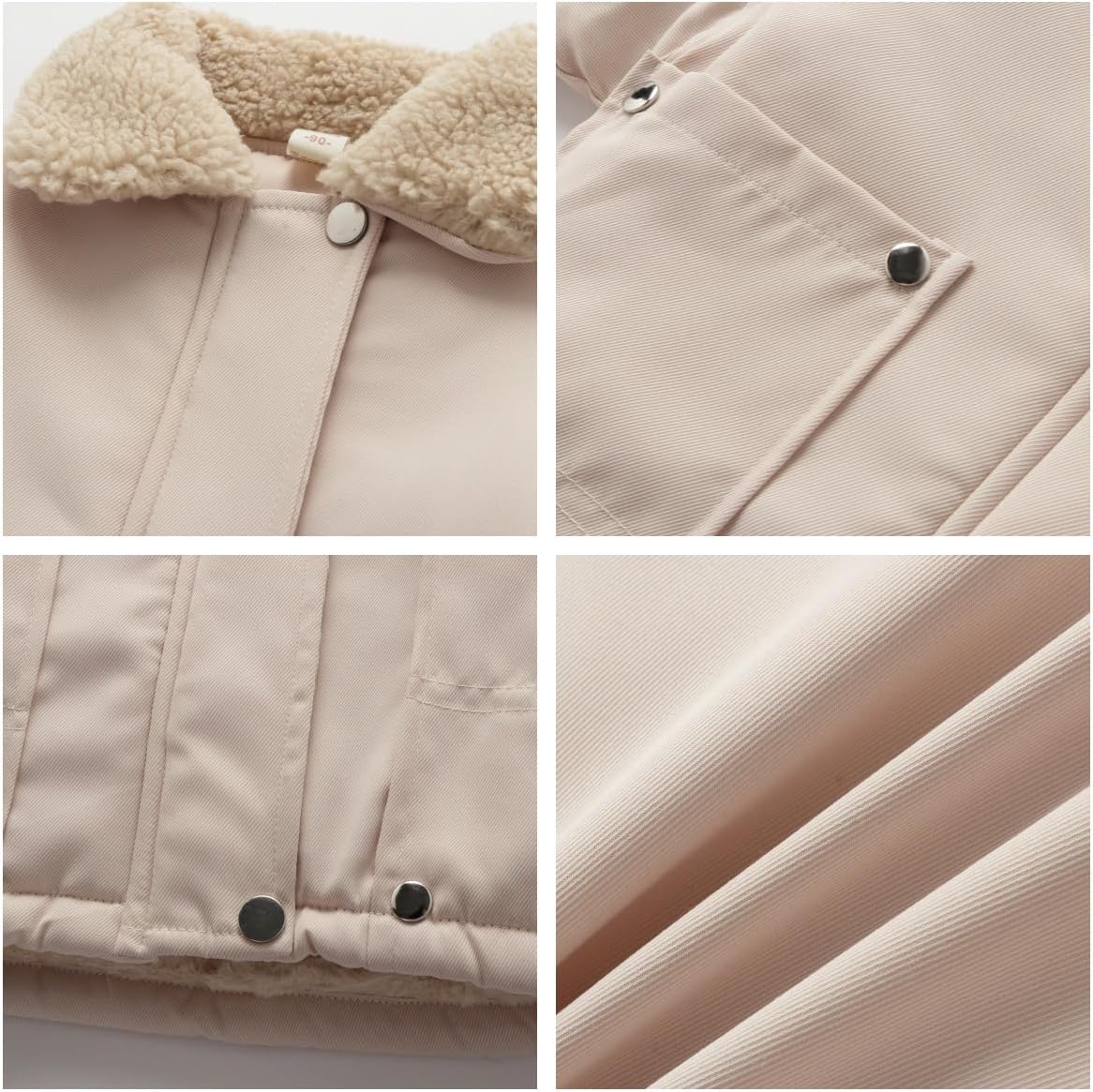 Mud Kingdom Boy Winter Jacket Thick Warm Fleece Long Sleeve Lapel Solid Coat Casual Outerwear - Image 6