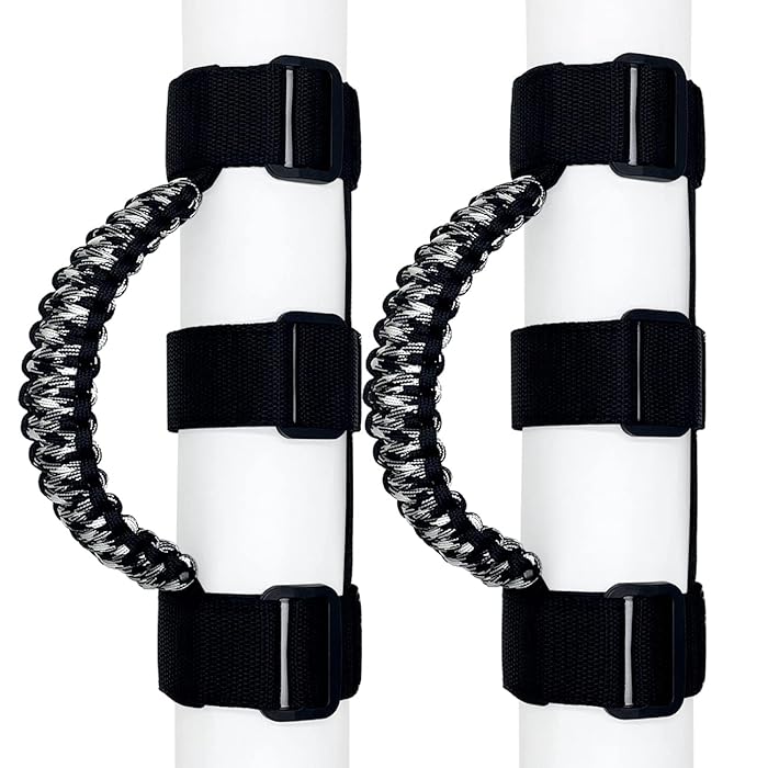 Buy BBUP 2 x Roll Bar Grab Handles Grip Handle for Jeep Wrangler YJ TJ