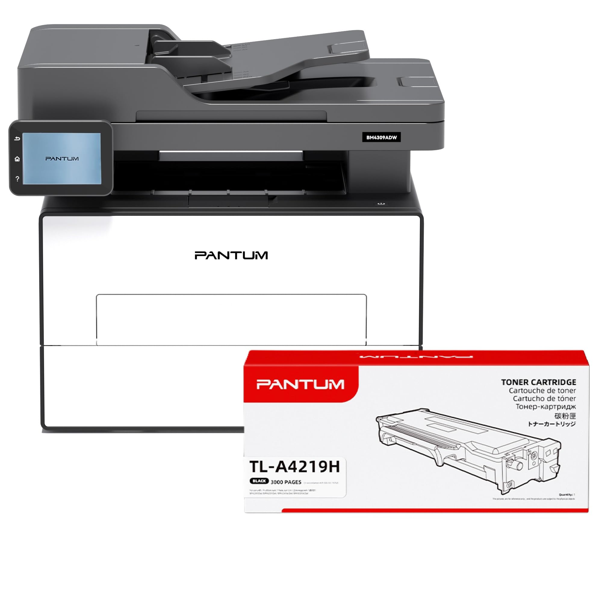 PANTUM BM4309ADW (include cartuccia toner originale iniziale da 1000 pagine) e TL-A4219H cartuccia toner originale da 3000 pagine in combinazione