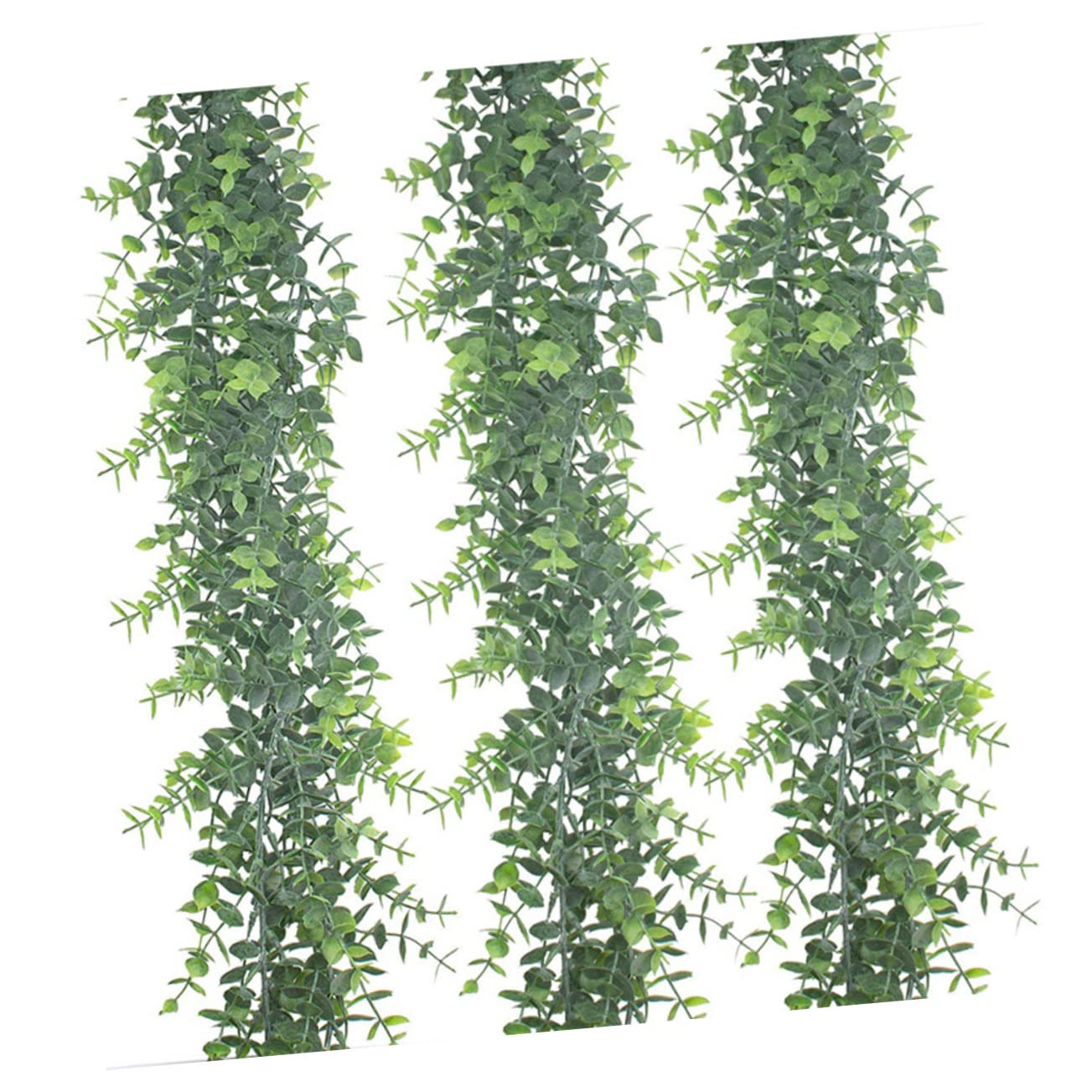 OUNONA Wall Decor 3pcs Artificial Rattan Faux Eucalyptus Tree Wedding Greenery Backdrop Coronas Para Puertas De Entrada Front Door Wreath Decorative Leaf Decor Creeper Vine Plastic Plant