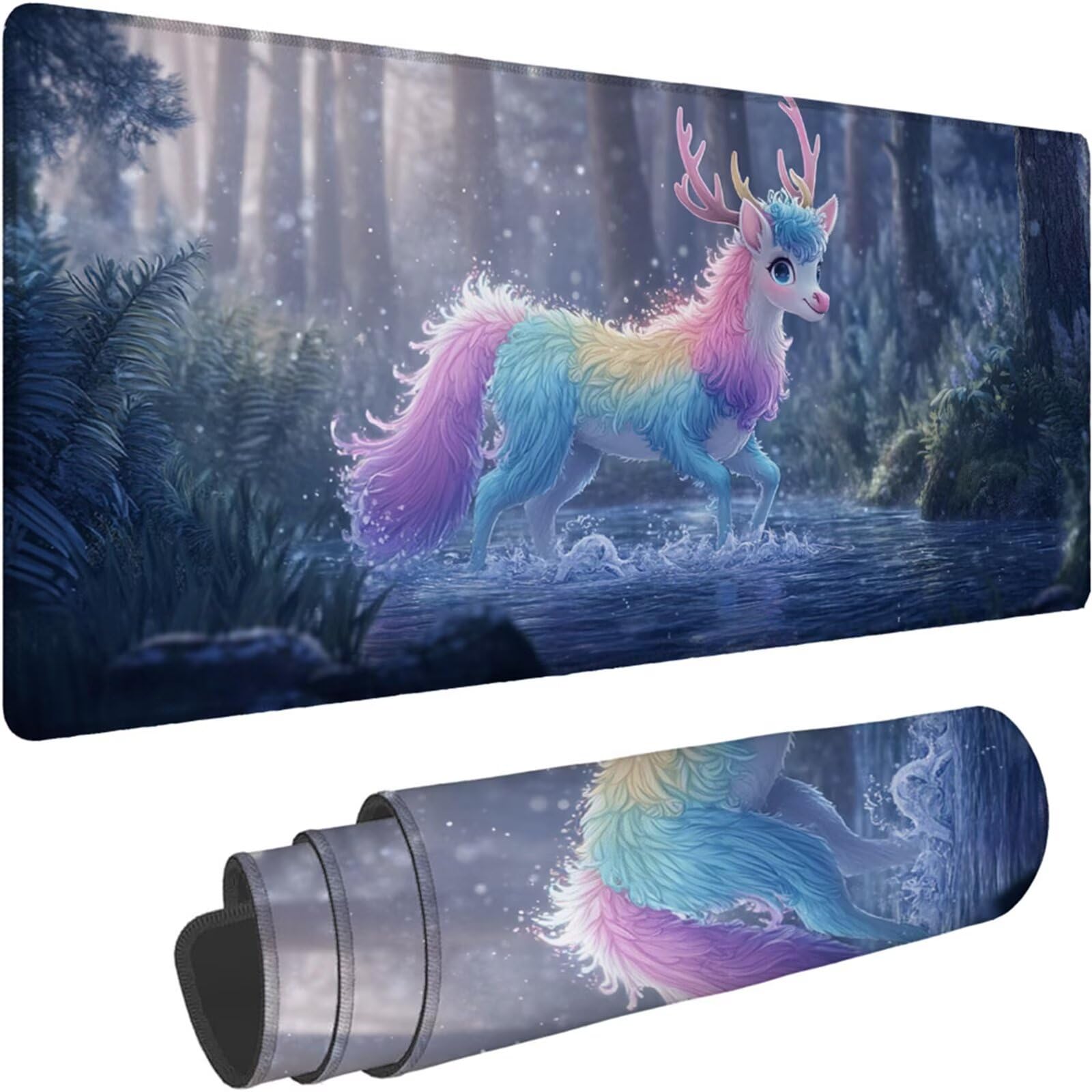 Gamingowa podkładka pod mysz 1200 x 600 x 3 mm, XXL, wodoszczelna, odporna na ścieranie, z przyszytymi krawędziami, podkładka na biurko, poprawia prędkość i precyzję, do komputera, laptopa, komputera