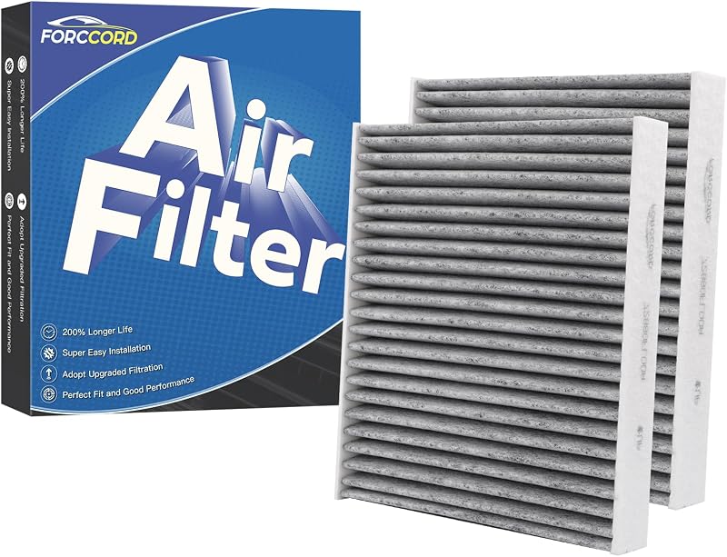Filtro de ar-condicionado de cabine Forccord para Toyota e Subaru – Pacote com 2