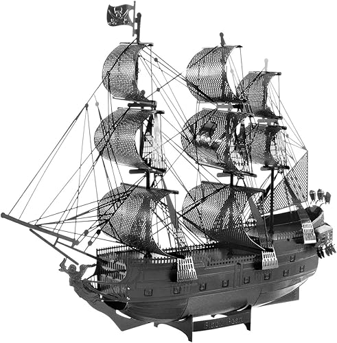 Rompecabezas de metal tierra 3D negro perla barco piratas del Caribe rompecabezas de metal modelo kits para adultos nivel moderado 5.8 x 1.8 x 4.5 in disponible en Yaxa Colombia