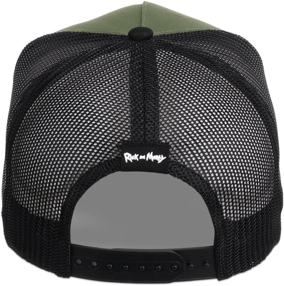 Warner Bros Rick and Morty Patch Adult A-Frame Adjustable Snapback Hat (One Size)