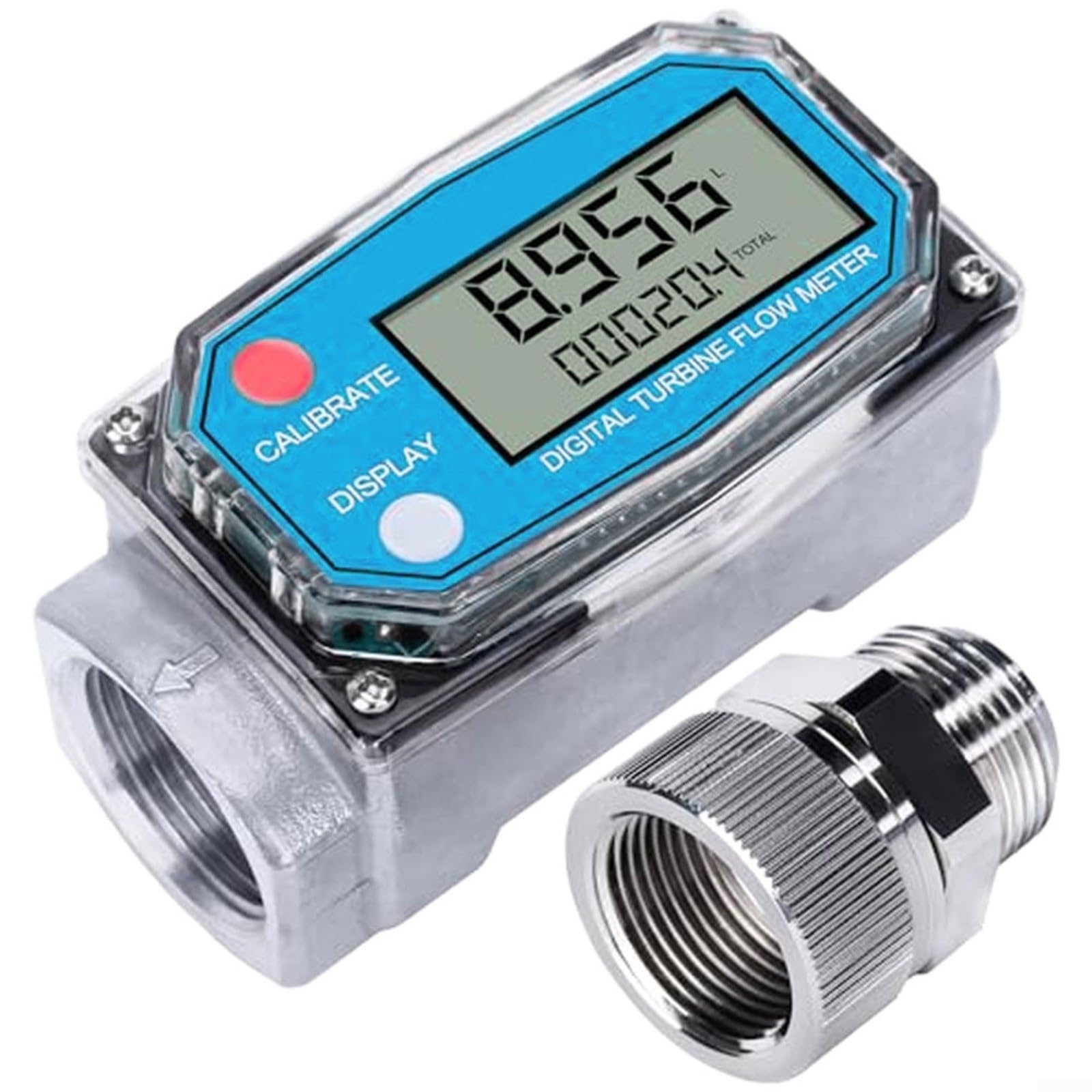 Compteur de débit à turbine avec écran LCD haute précision de 0,5 pour eau