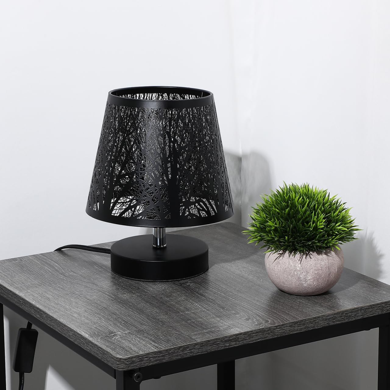 Modern Metal Lampshade Hollow Tree Shadow Design Replacement Lamp Shade Cover for Indoor Use 7.48X6.10X5.11In Decorative Lamp Shade Accessories for Floor Table Lamps