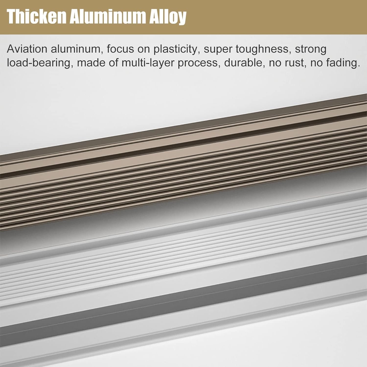 Curtain Rail Curtain Rail Track, Heavy Duty Straight Metal Room Divider Rod with Fittings for Partition/Home/Bedroom
