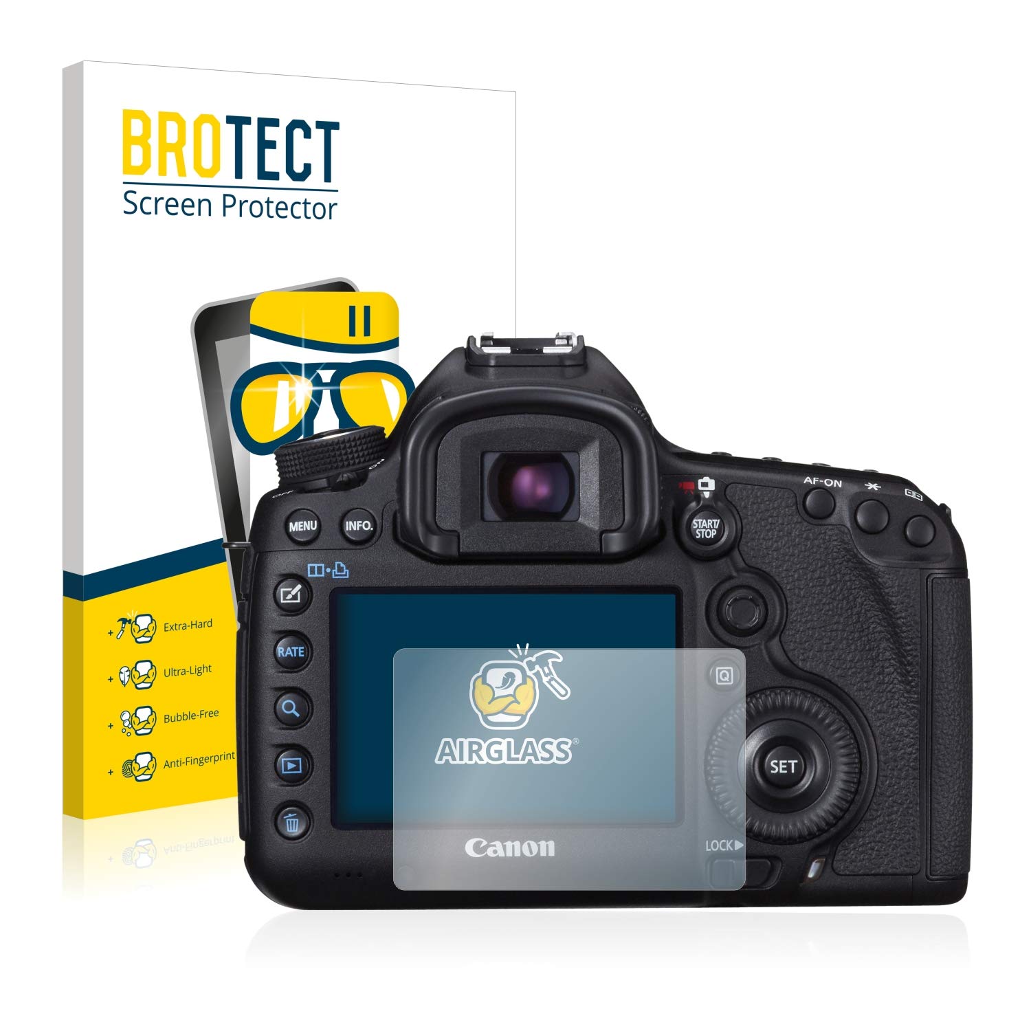 Protector Pantalla Para Canon EOS R5 [2+2 Unidades], ULBTER 0,3 Mm Dureza 9H EOSR5 Vidrio Templado