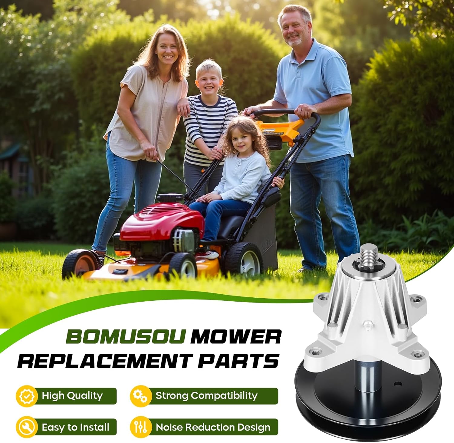 918-04822B 618-04822 Spindle Assembly, 42" Deck Fit for Cub Cadet MTD Troy Bilt LTX1040 LTX1042 LTX1045 RZT-42 RZT-L42 RZT-S42 LT2000, Replaces 918-04822 918-04889 2 Pack