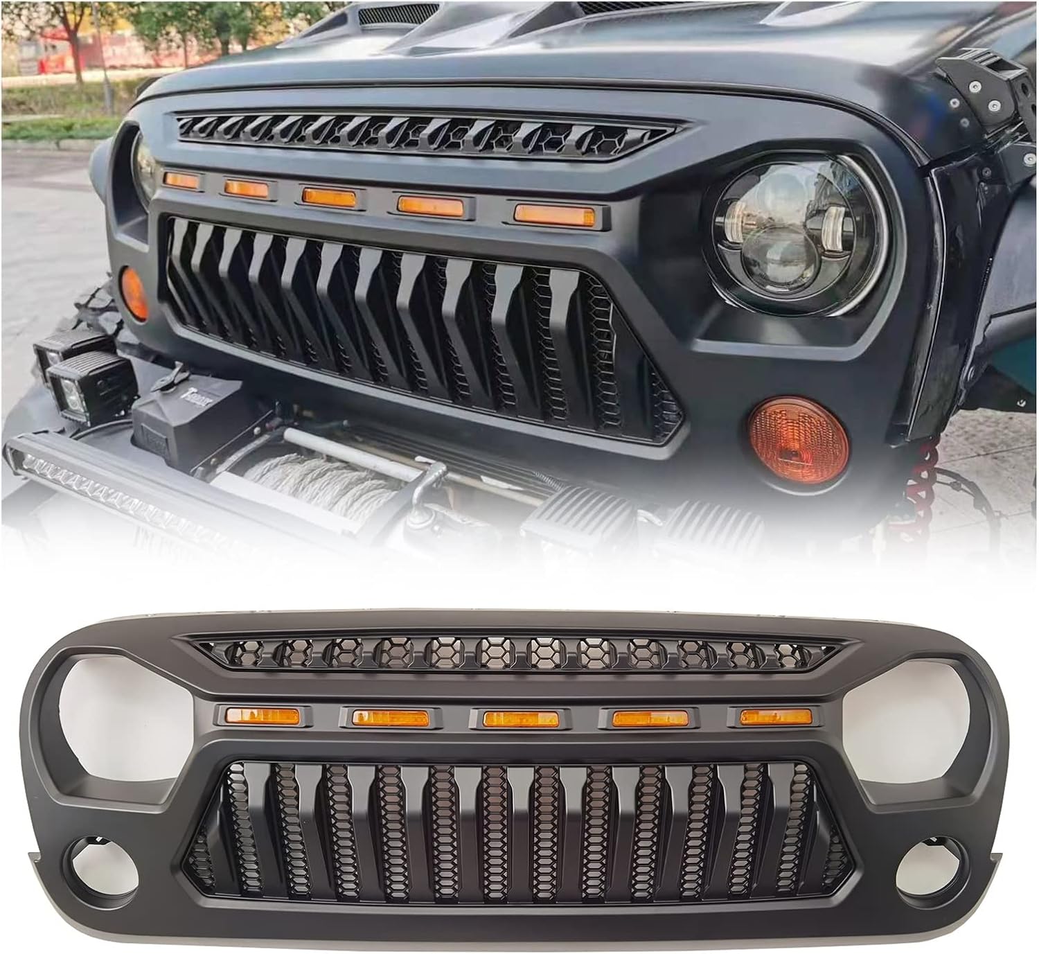 Buy U-Box For Jeep Flag Mesh Grill Insert Deflector Grille Insert For Jeep Wrangler Jl Gladiator Jt 2018 2022