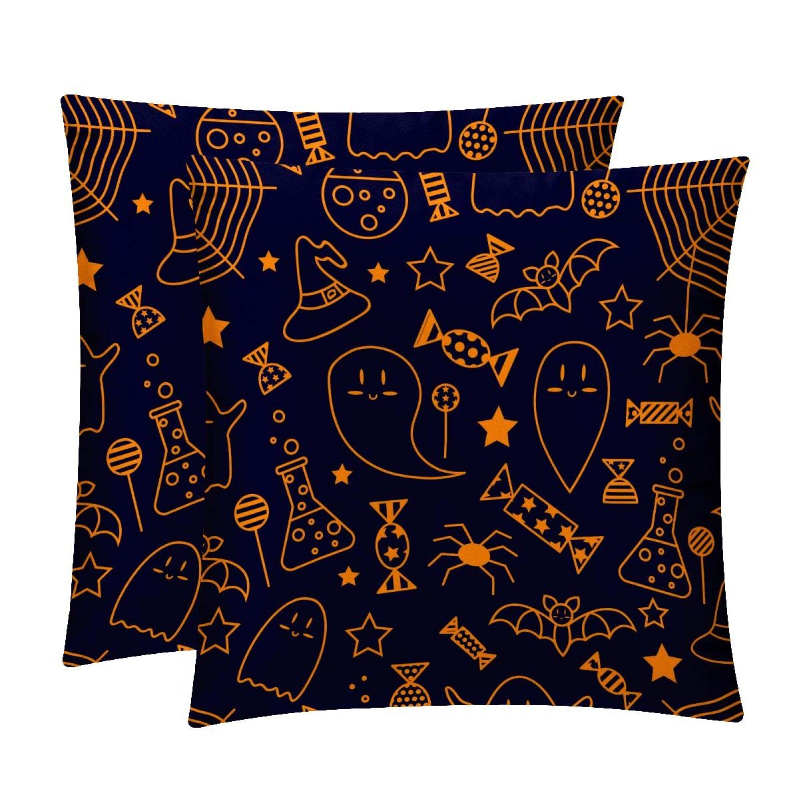 Housses de coussin lombaire douces pour cocooning d'Halloween au salon