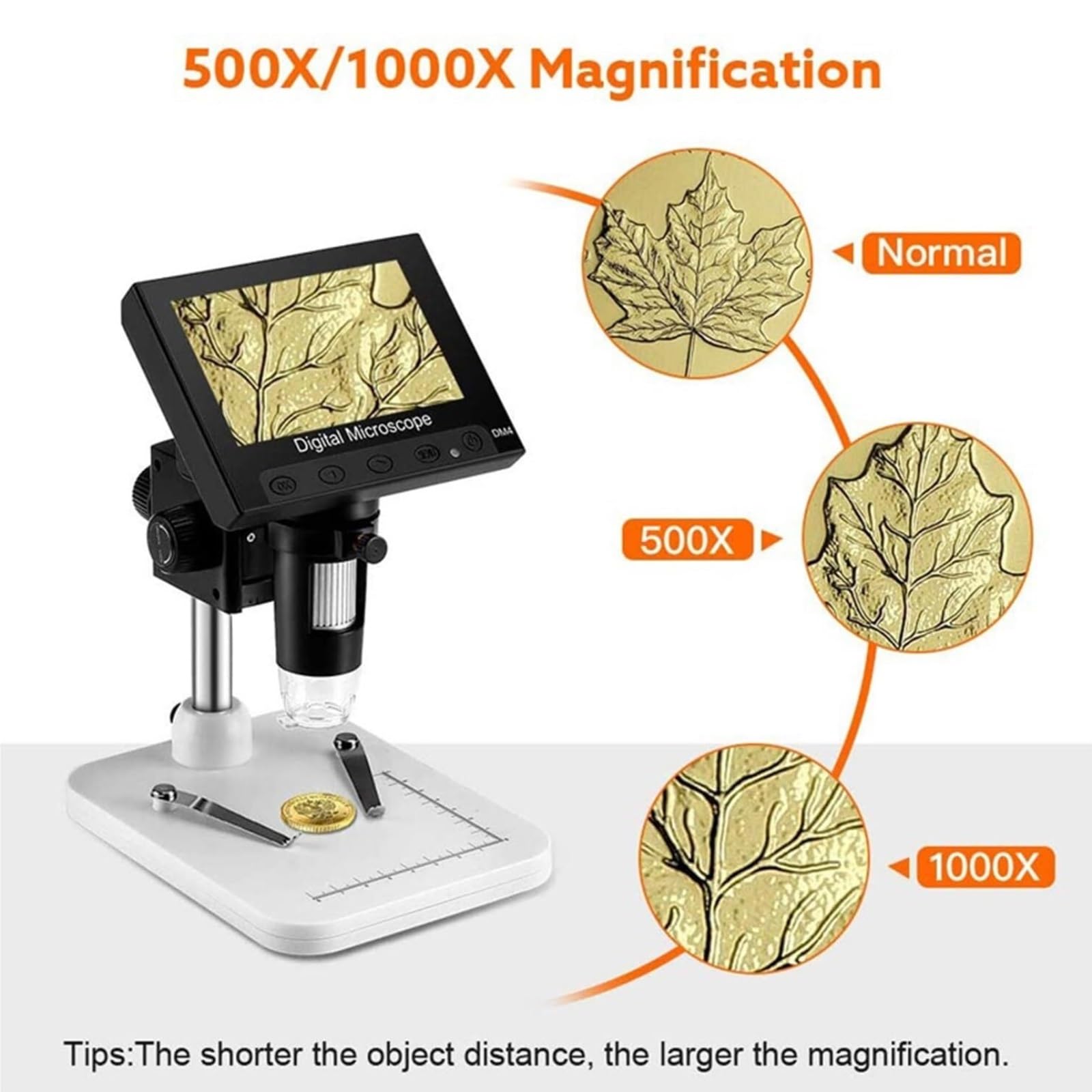 Mikroskop cyfrowy, Mikroskop Cyfrowy 4,3-calowa Kamera Elektronowa USB 1080P