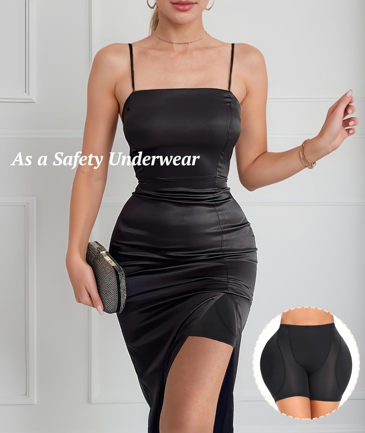 Women Hip Padded Shapewear Booty Lifter Butt Enhancer Removable 4 Thicker Pads Control Panty for Bigger Butt - Image 5