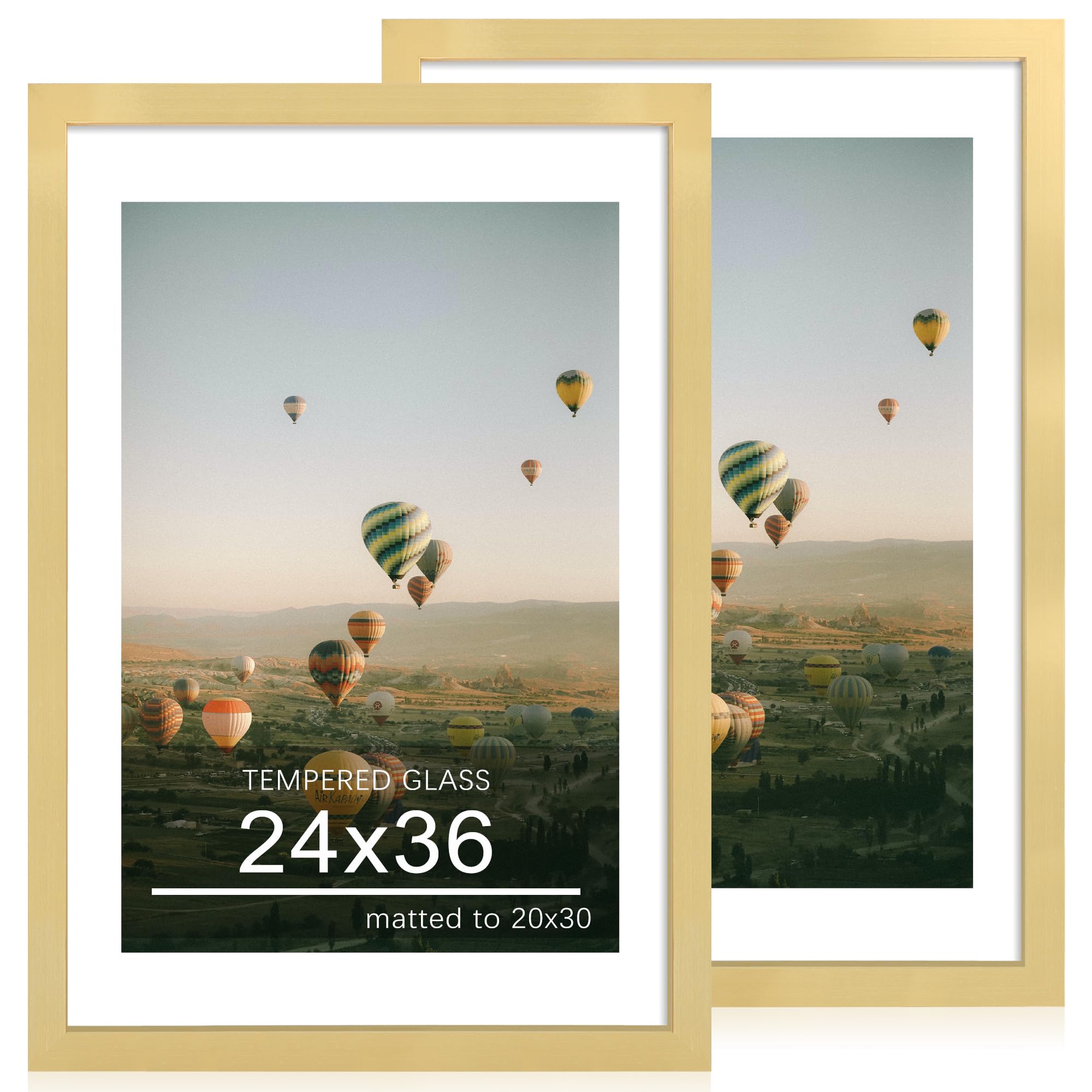 CCDCC 24x36 Gold Wood Picture Frame 2 Pack