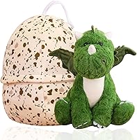 Vista 1 de Juguetes de Animales de Peluche de Dinosaurio, Pequeños Juguetes de Peluche de Dino Pterosaurio con Huevo de Dinosaurio Grande, Lindo Muñeco
