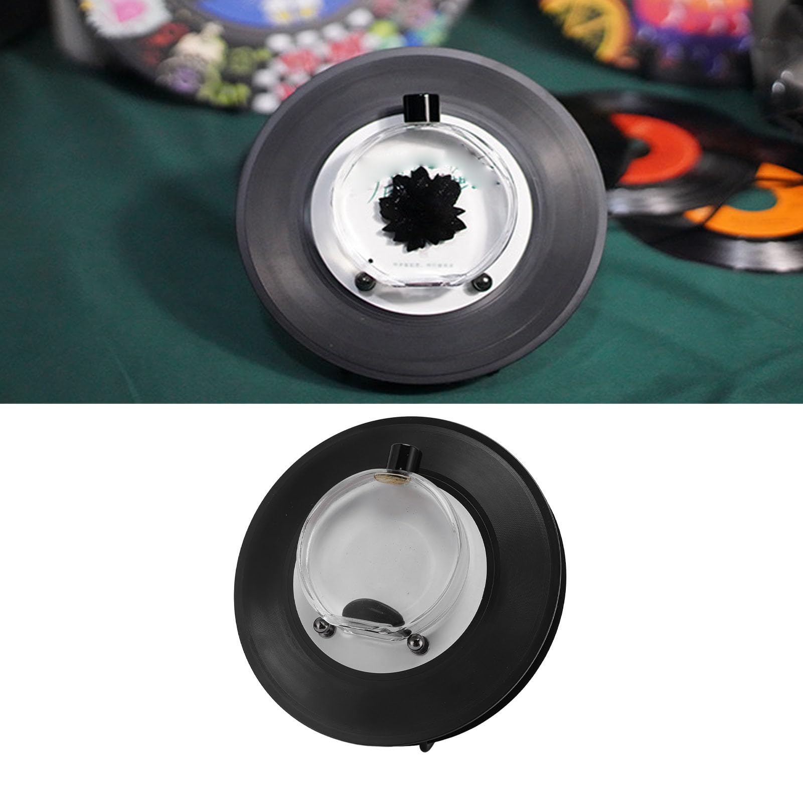Visualizzatore Musicale di Ferrofluid, Arredamento del Desktop Fluido Magnetico Danzante con 12 Penne Colorate, per Appassionati di Scienze e Amanti della Musica