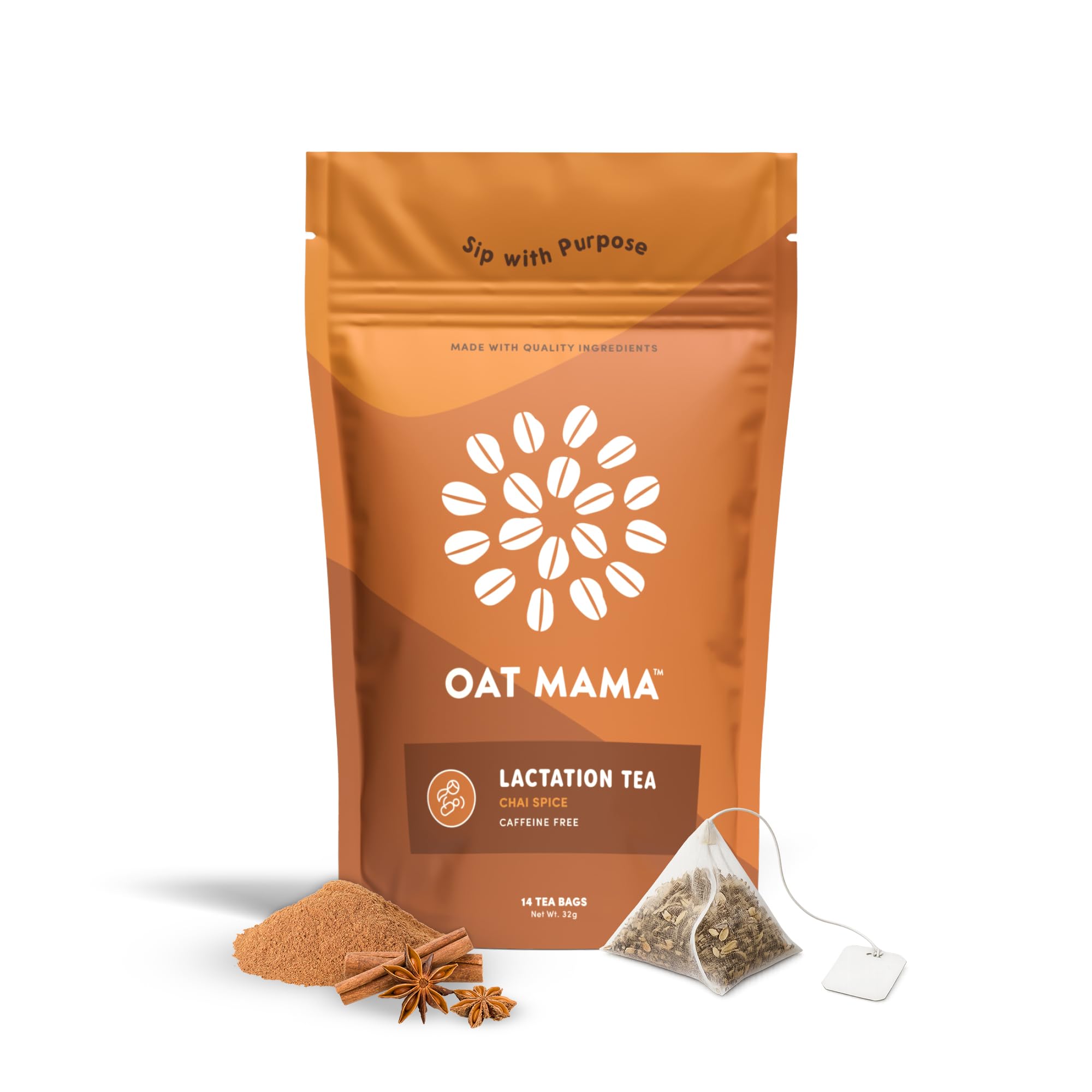 Lactation Tea for Breastfeeding Moms - Chai Spice | Breastfeeding Essentials for Milk Supply Increase | Organic Lactation Support & Postpartum Recovery