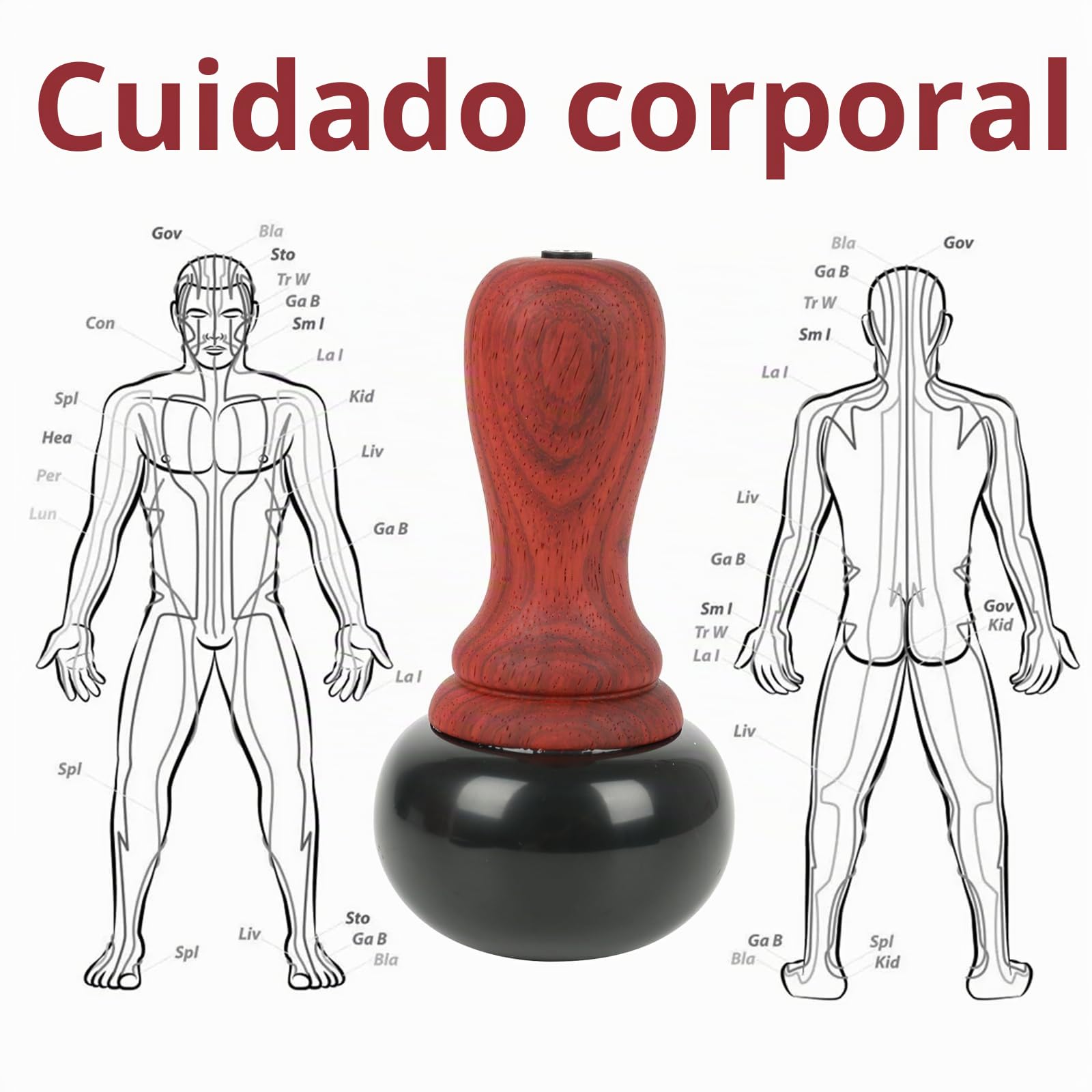Masajeador eléctrico de piedra caliente, masajeador eléctrico Gua Sha, raspado GuaSha con calefacción de piedra natural, control de temperatura de cinco velocidades, para masaje en casa, SPA,