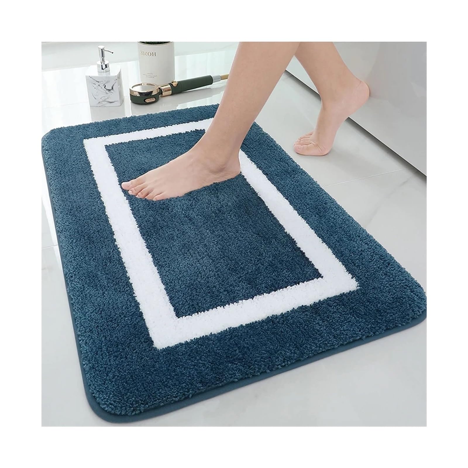 Tapis de bain absorbant et antiderapant epais pour la salle