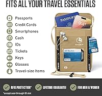 Vista 84 de Venture 4th bolsa de cuello de viaje con traba RFID, gris), V4-01-NP-GR