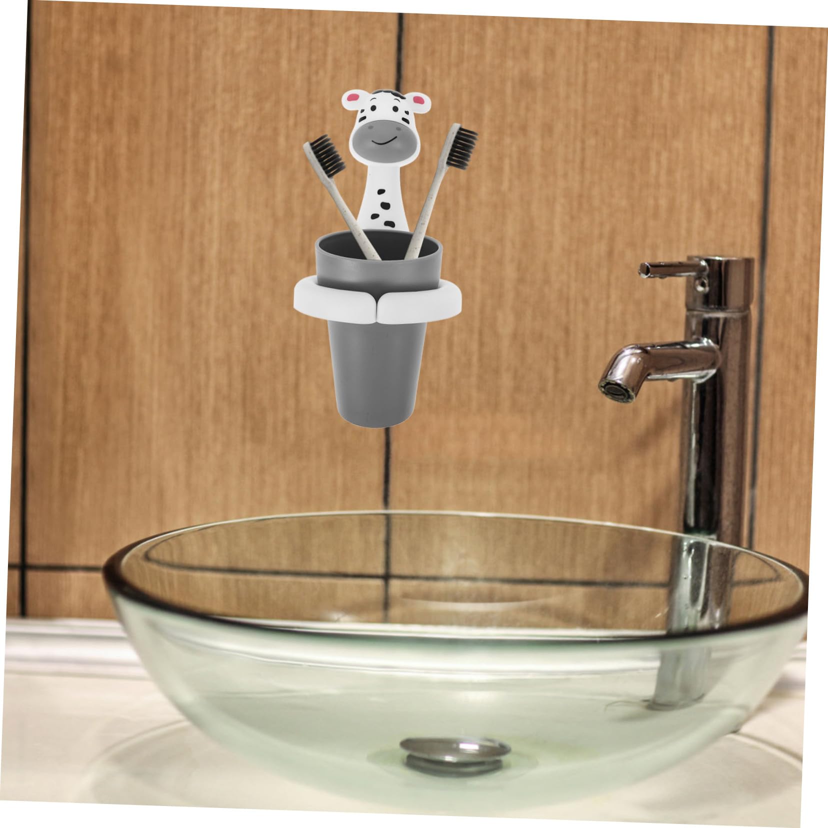 EXCEART 5 Pezzi Porta Di Spazzolino Da Denti Zebra Bagni Tiene Montato In Piedi Titolare Tazza Per Spazzolino Da Denti Da Parete Porta Di Spazzolino Carino Gancio Di Spazzolino Plastica