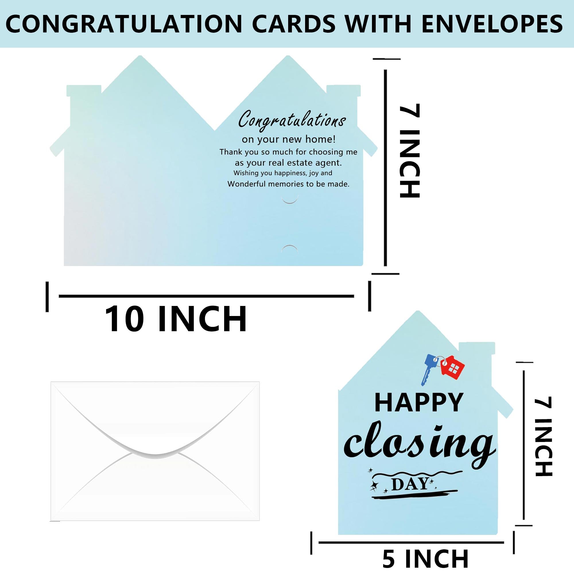 Estate Agents New Home Card with Envelope 25 Sets New Home Congratulations Cards - Image 2
