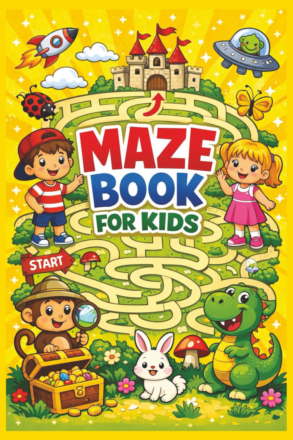 Maze Book for Kids: 100+ Mazes for Kids | 6x9 inches, 110 pages | Gift for vacations, holidays and Free Times