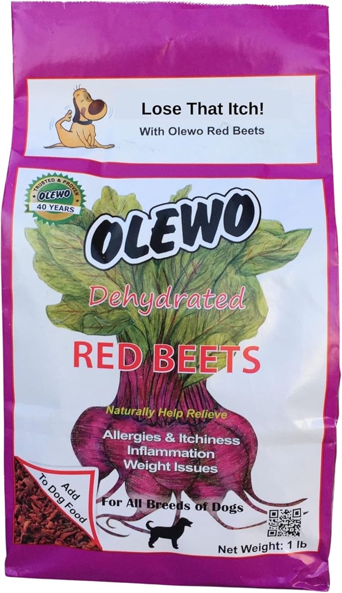 Olewo Red Beets for Dogs Dog Food Topper for Itchy Skin