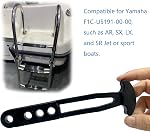 Marine Bateau Télescoping Ladder Strap avec 4 Trous de montage réglables, bande d'enduit en caoutchouc pour l'embarquement Yacht Sport Jet (L)