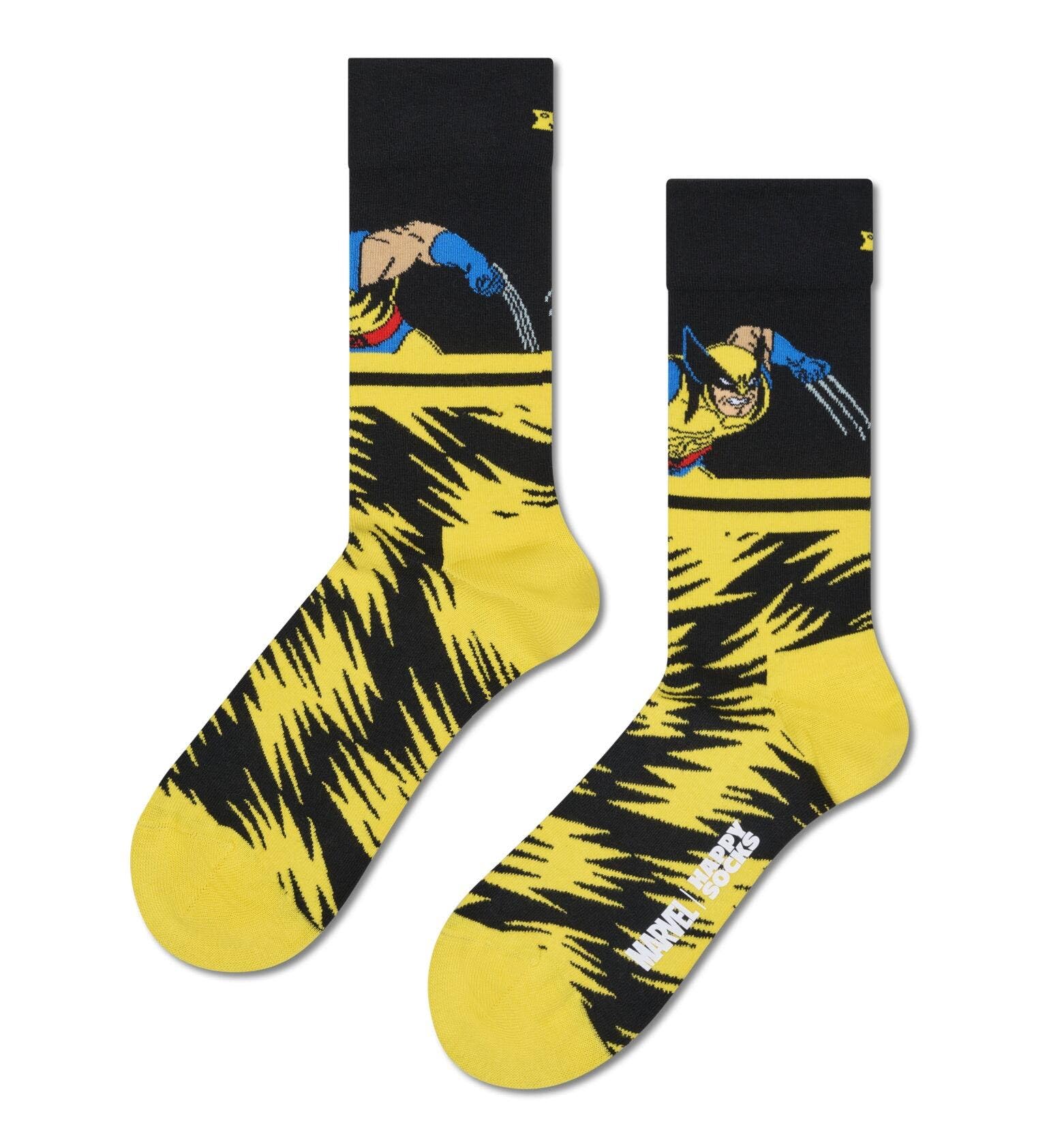 Happy Socks MARVEL™ Zestaw upominkowy dla kolekcjonerów 9 skarpet bawełnianych unisex, czarne, rozmiar 41-46