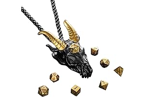 Black DND Dice Storage Dragon Necklace for Men RPG Enhancer