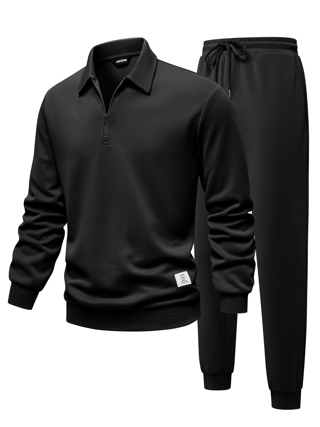 JMIERR Mens Track Suits 2 Piece Outfits Quarter Zipper Polo Shirt Tracksuit Joggers Sweatpants Sweatsuit Sets