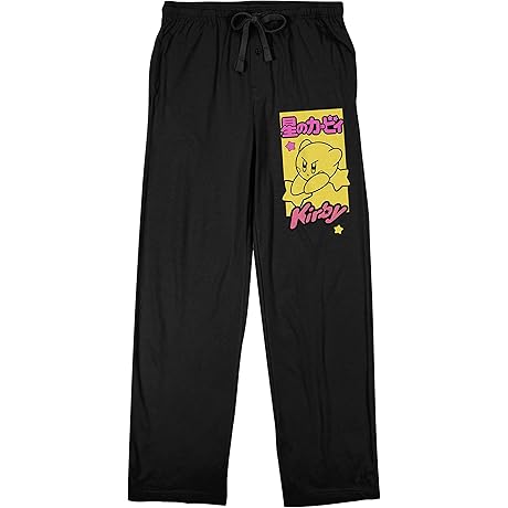 Kirby Star Block Lounge Sleep Pajama Pants for Men