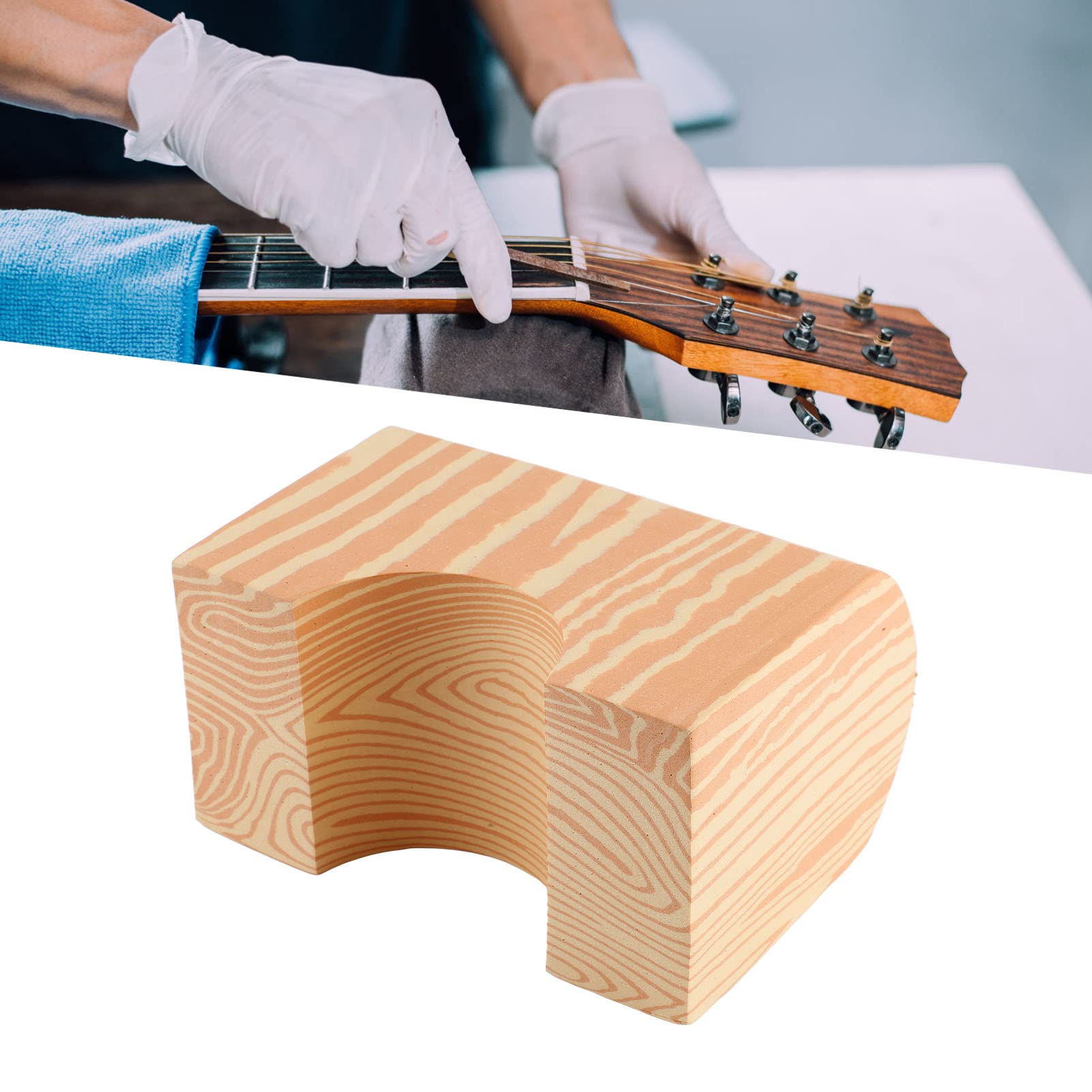 Poggiatesta Per Chitarra Fockety In EVA – Doppia Altezza Antiscivolo, Per Cambio Corde, Pulizia E Riparazione