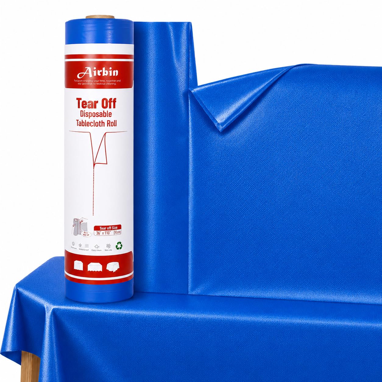 Disposable Tablecloth, Tear Off 110 Ft X 54 In Table Cloth Rectangle Table
