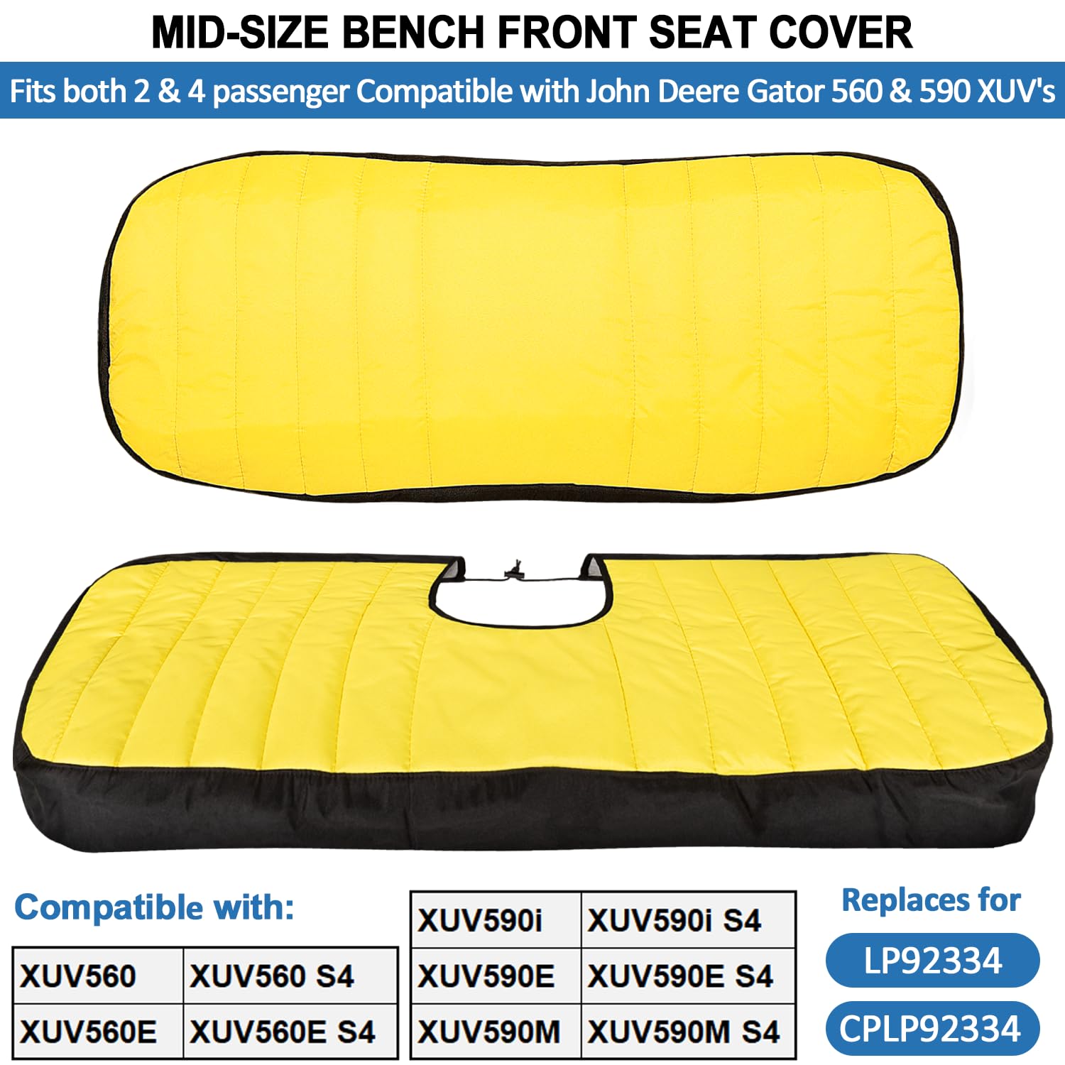 Amazon.com: Mid-Size Bench Seat Cover Compatible with John Deere