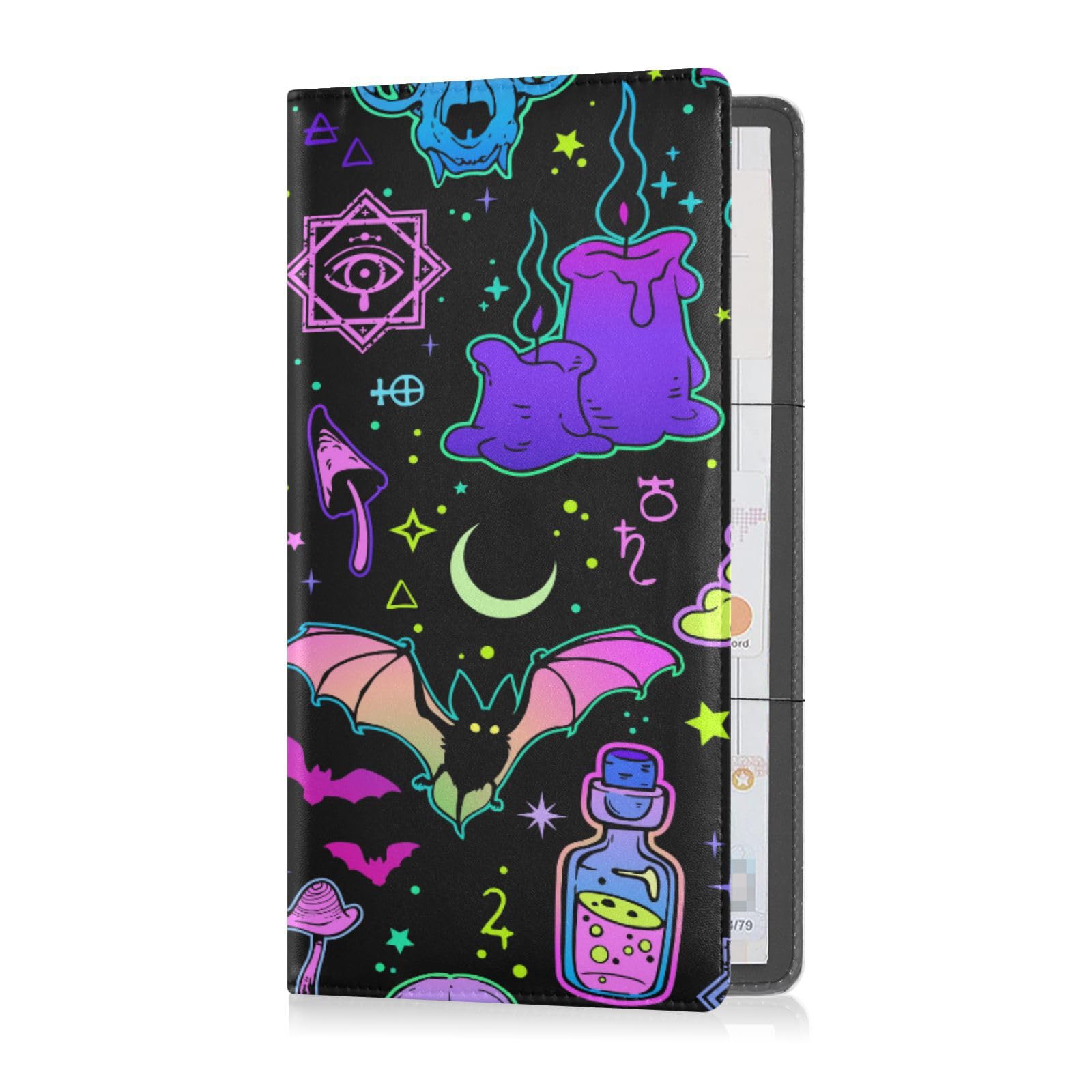 Car Registration and Insurance Card Holder Leather Glove Box Organize Men Women Wallet Accessories Case for Cards, Essential Document Driver License