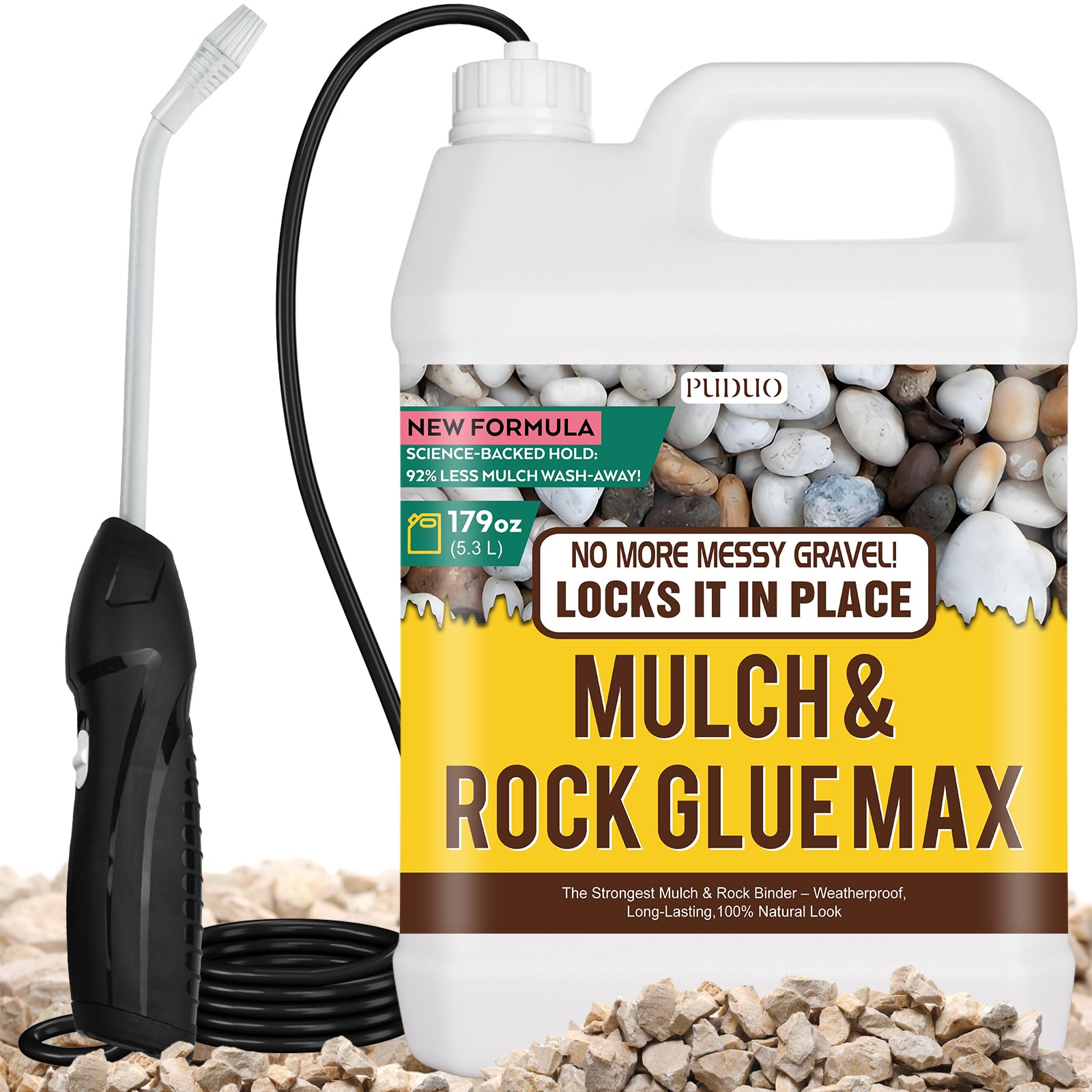 Pulvérisateur 5,8L et colle de paillage Puduo pour aménagement de jardin